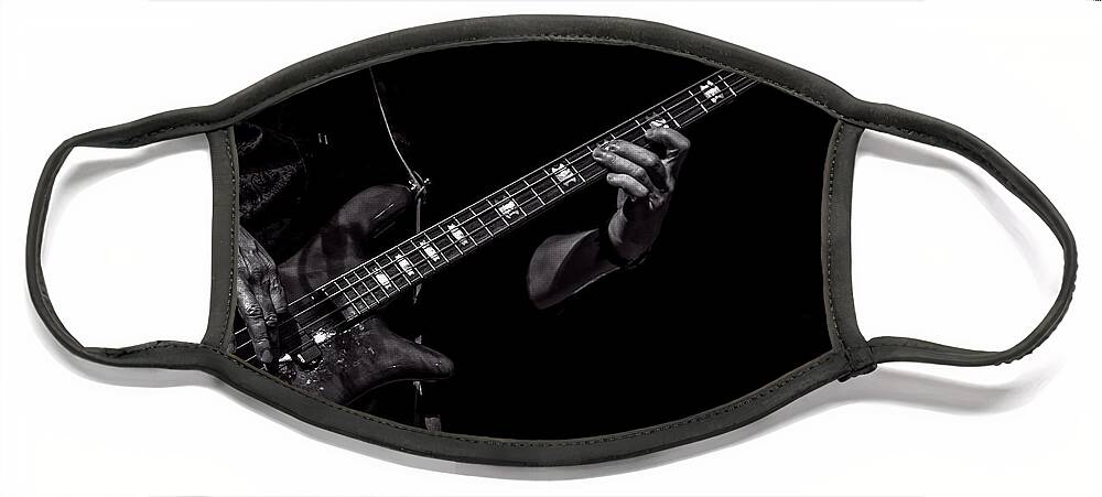 Bass Face Mask featuring the photograph Sounds In The Night Bass Man by Bob Orsillo