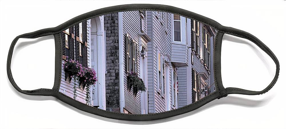 Leyden Street Face Mask featuring the photograph South Side of Leyden Street by Janice Drew