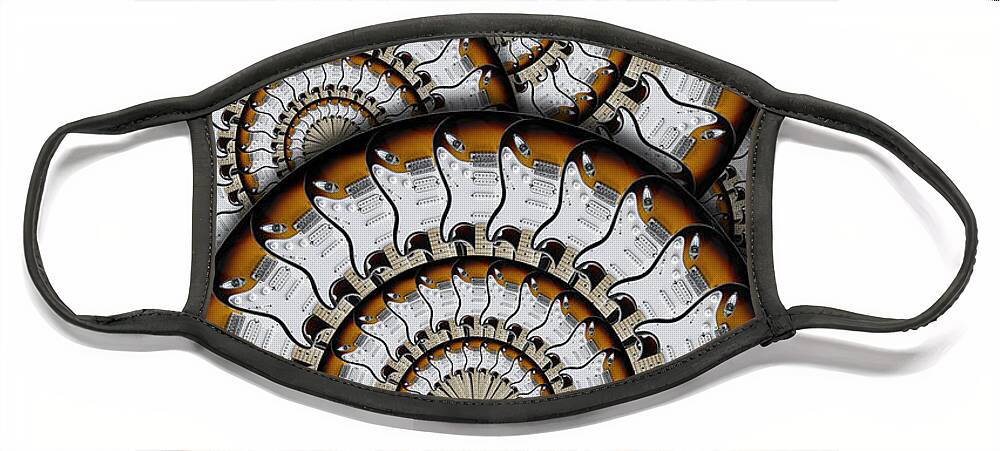 Abstract Guitars Face Mask featuring the photograph Spinning Guitars 3 by Mike McGlothlen