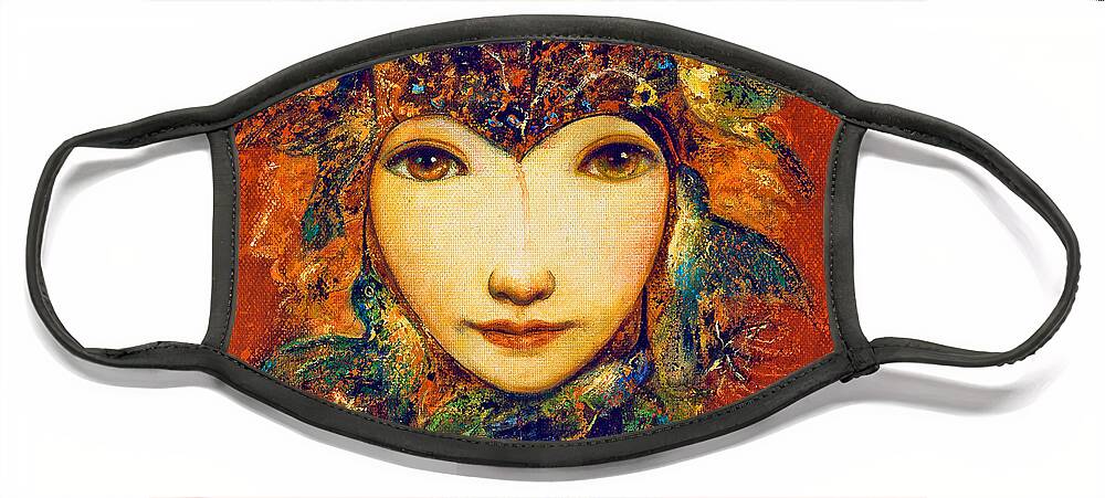 Spring Artwork Face Mask featuring the painting Spring II by Shijun Munns