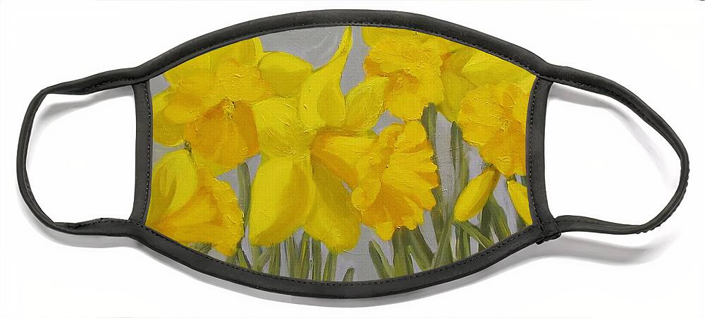 Flowers Face Mask featuring the painting Spring by Karen Ilari