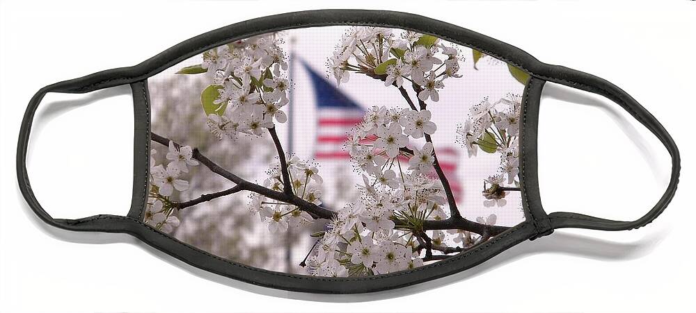 Usa Face Mask featuring the digital art Springtime In The South by Matthew Seufer