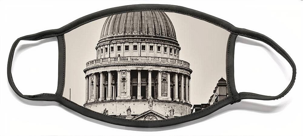 St Paul Face Mask featuring the photograph St Pauls London by Heather Applegate