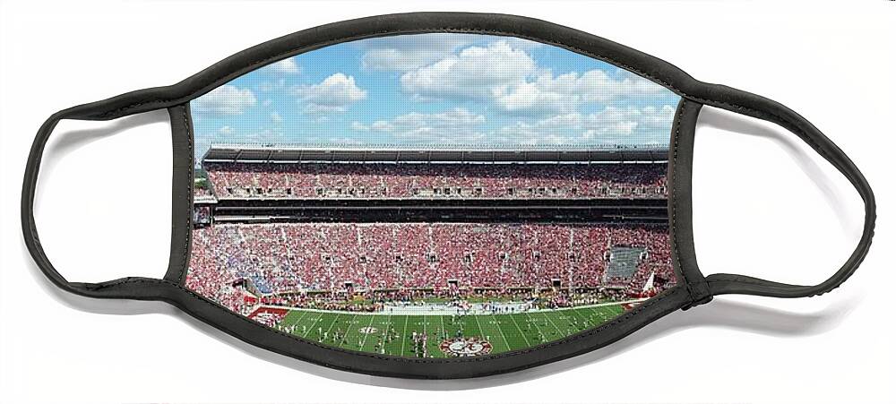 Gameday Face Mask featuring the photograph Stadium Panorama View by Kenny Glover