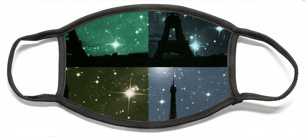 Starry Face Mask featuring the photograph Starry Night - Eiifel Tower Paris by Marianna Mills
