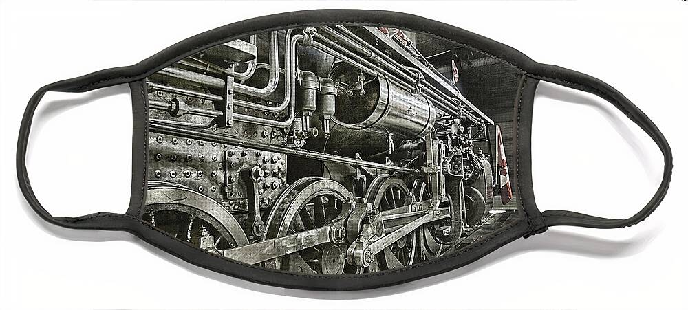Steam Face Mask featuring the photograph Steam Locomotive 2141 by Theresa Tahara