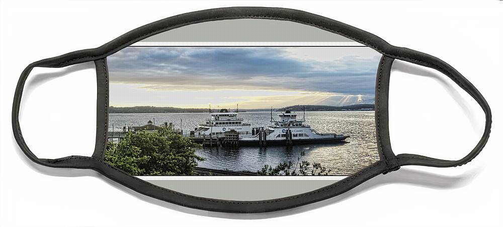 Ferry Face Mask featuring the photograph Steilacoom Ferry by Ron Roberts