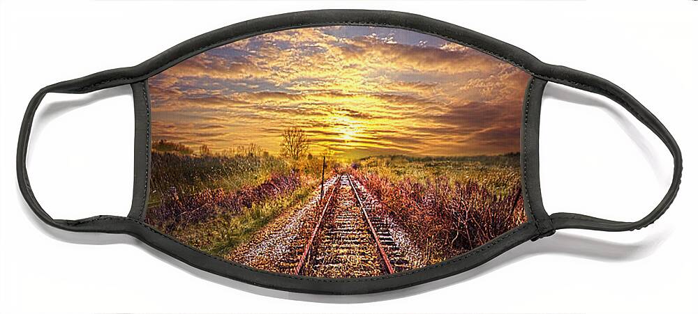Railway Face Mask featuring the photograph Stories to be Told by Phil Koch