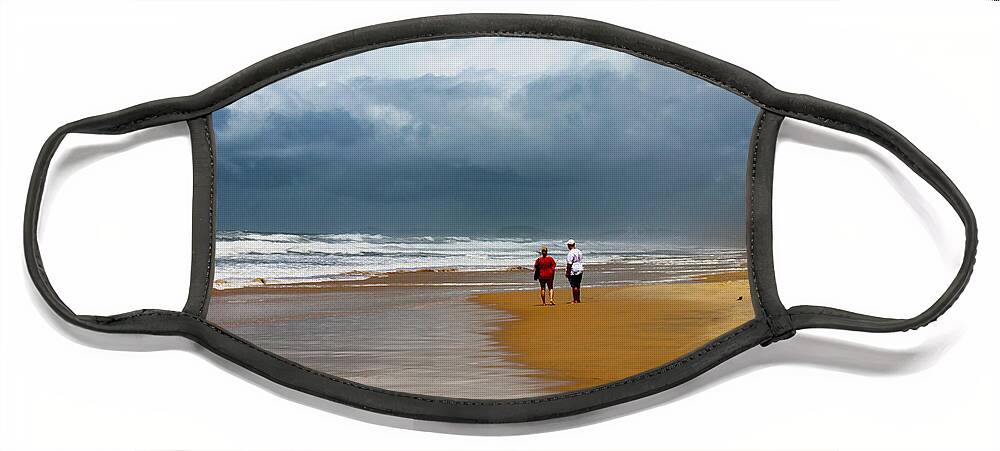 Beach Face Mask featuring the photograph Storm Brewing by Susan Vineyard