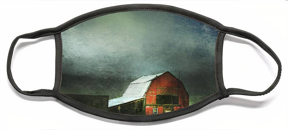 Red Barn Face Mask featuring the photograph Storm by Theresa Tahara