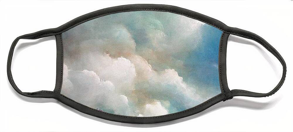 Acrylics Face Mask featuring the painting Stormy Sunday by Artificium -