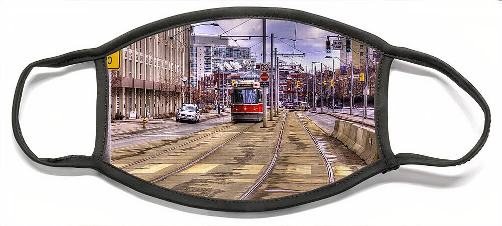 Nicky Jameson Photography Face Mask featuring the photograph Street Car on Lakeshore by Nicky Jameson
