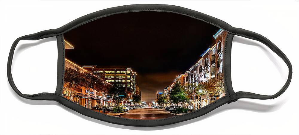 Sugar Land Town Center Face Mask featuring the photograph Sugar Land Town Square by David Morefield