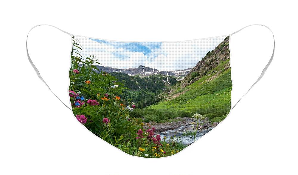 Landscape Face Mask featuring the photograph Summer in the San Juans by Cascade Colors