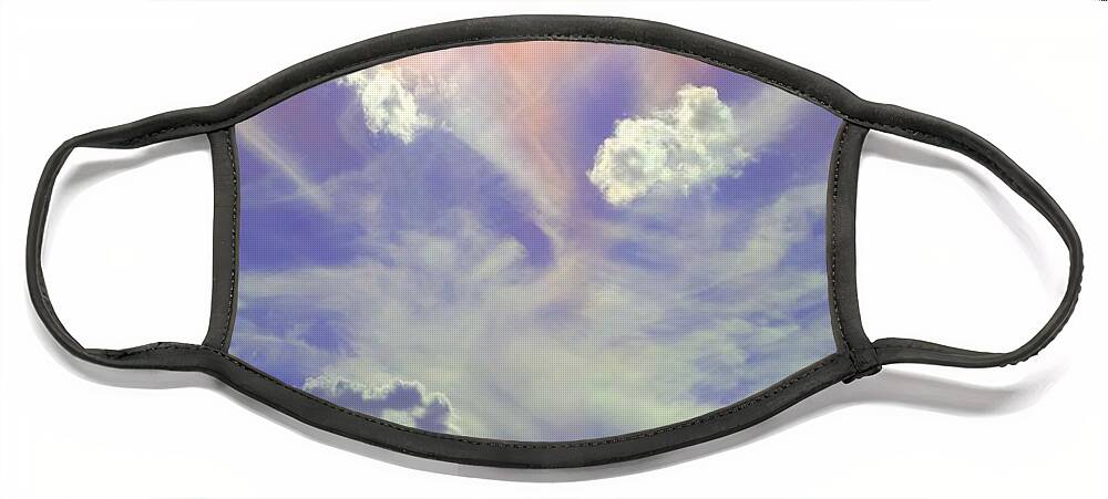Sky Face Mask featuring the digital art Summer Sky by Christine Fournier