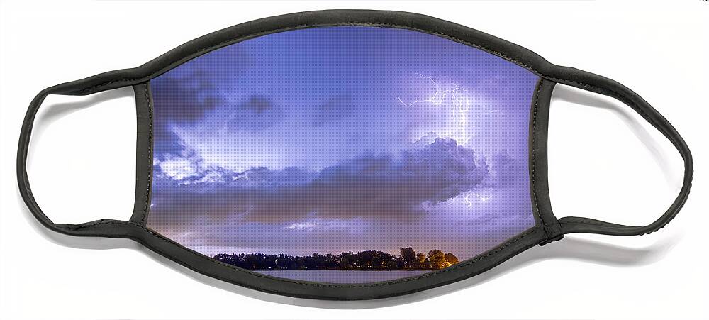 Lightning Face Mask featuring the photograph Summer Storm by James BO Insogna