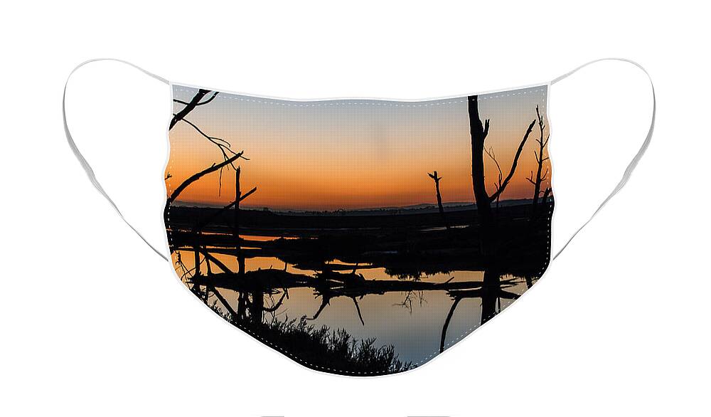 Bolsa Chica Face Mask featuring the photograph Sunrise Across the Sacred Land by Denise Dube