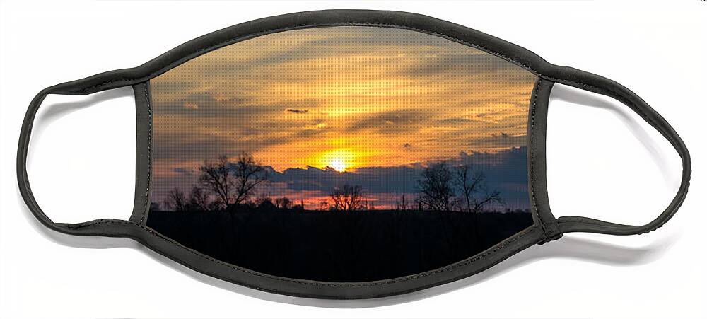 Jan Holden Face Mask featuring the photograph Sunset March 14th by Holden The Moment