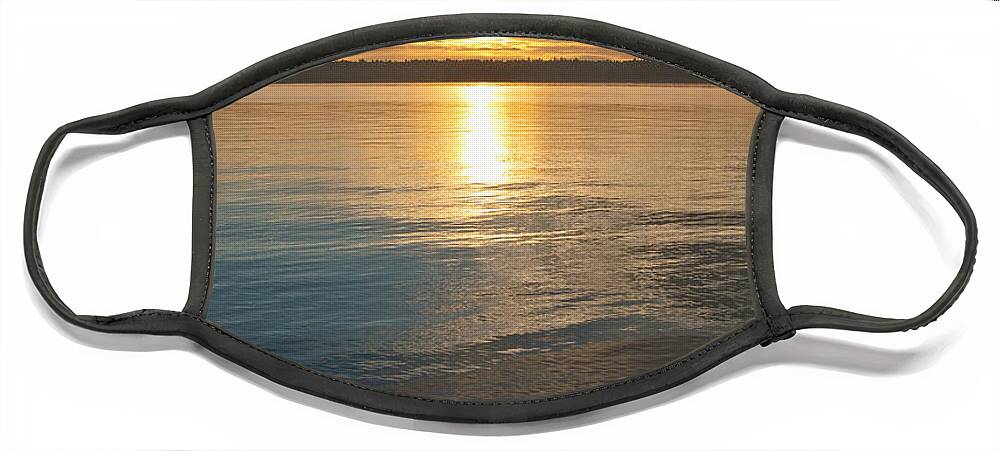 Beauty In Nature Face Mask featuring the photograph Sunset Over Puget Sound by Jeff Goulden