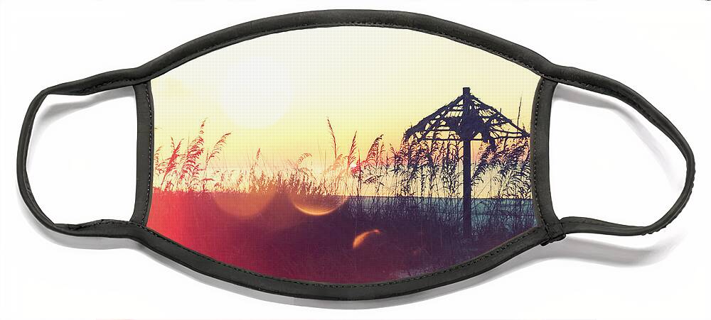 Florida Face Mask featuring the photograph Sunset Palm III by Chris Andruskiewicz