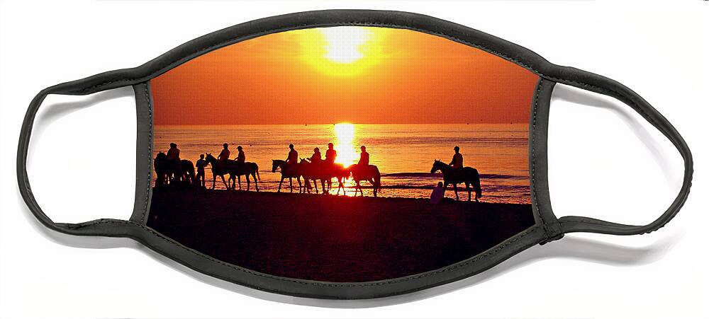 Holland Face Mask featuring the photograph Sunset Past Time by Nina Ficur Feenan