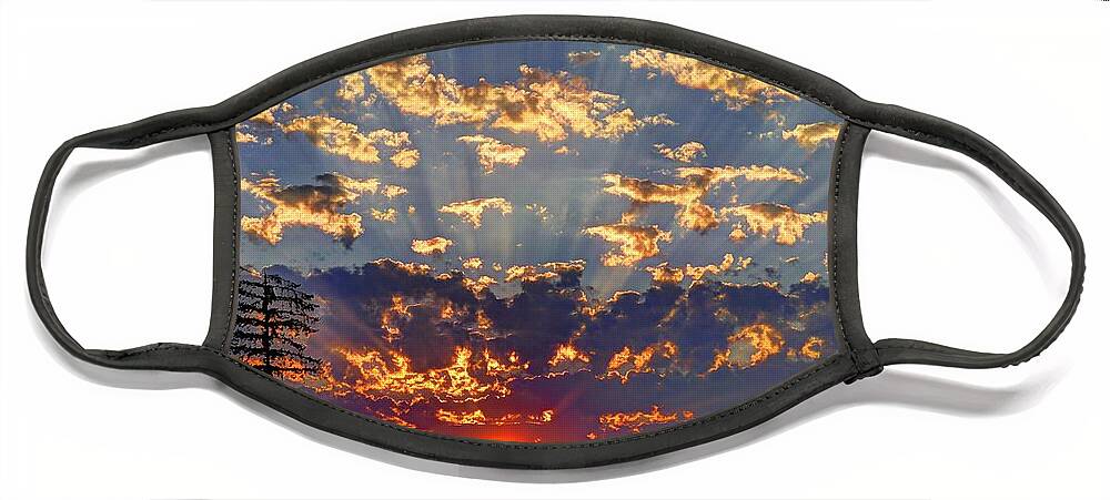Sunset Face Mask featuring the photograph Sunset Spectacle by Peter Mooyman