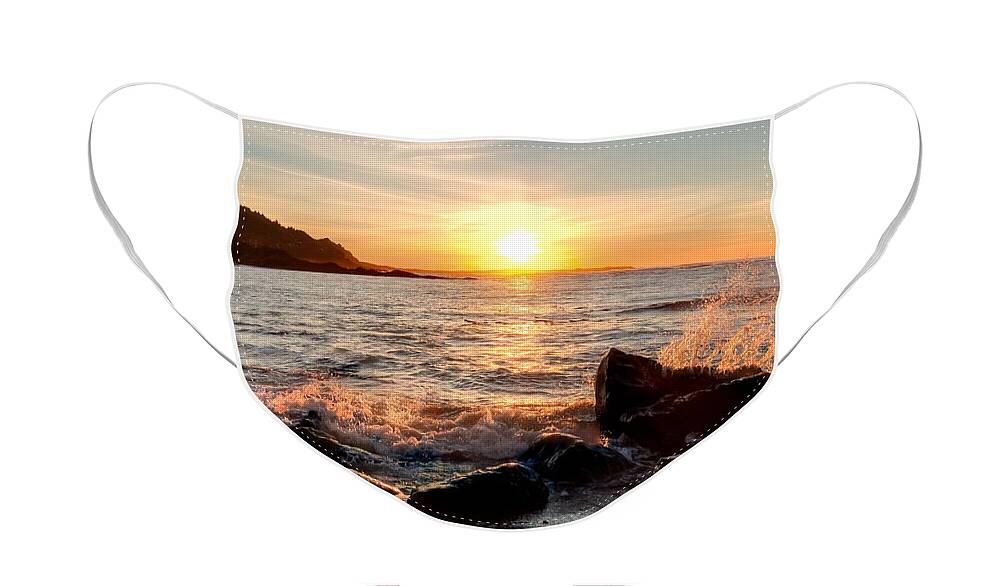 Sky Face Mask featuring the photograph Sunset Splash 0070 by Kristina Rinell
