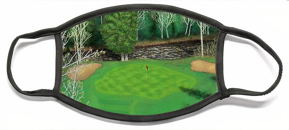 Galaxy Note Face Mask featuring the digital art Superior National Golf Canyon 8 by Troy Stapek