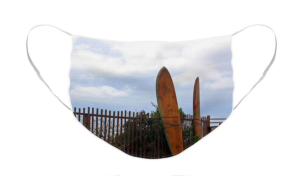 Surf Boards Face Mask featuring the photograph Surfs Up by Kelly Holm