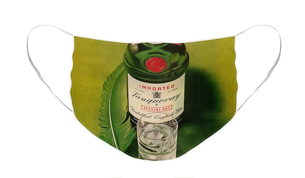 Tanqueray Face Mask featuring the digital art Tanqueray Gin by Georgia Clare