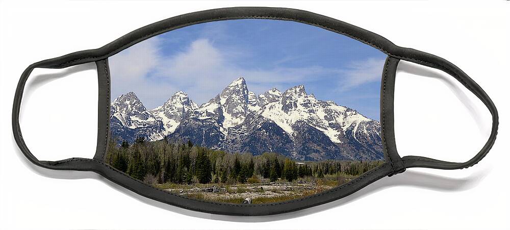 Mountains Face Mask featuring the photograph Teton Majesty by Dorrene BrownButterfield