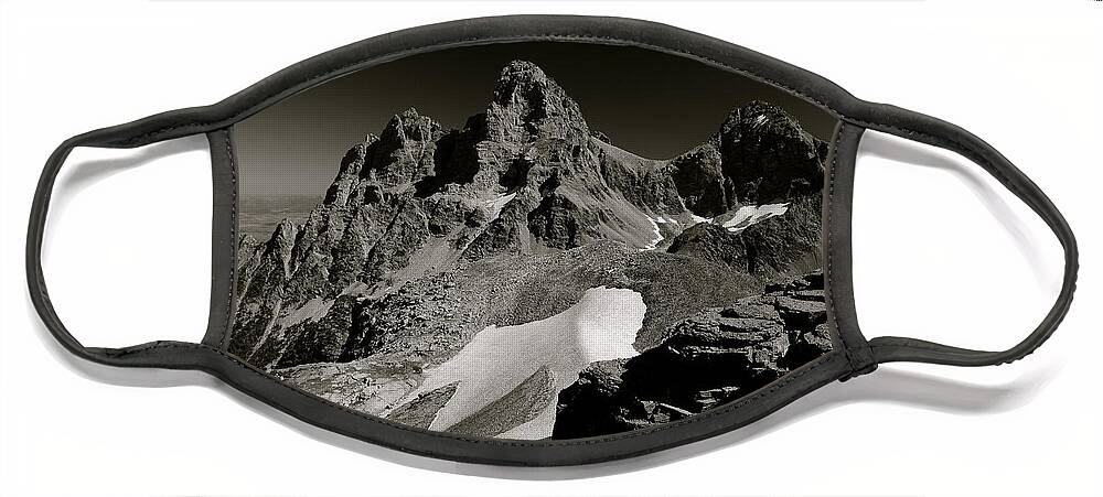 Grand Teton National Park Face Mask featuring the photograph Tetons from Table Mountain by Raymond Salani III
