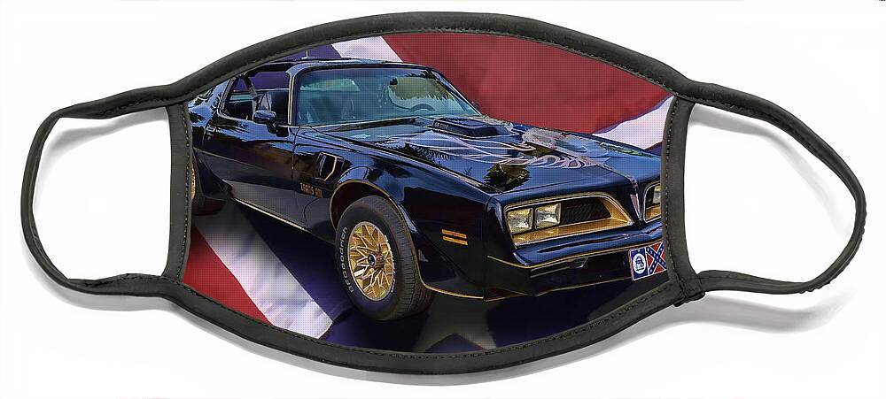 1977 Pontiac Firebird Trans Am Face Mask featuring the photograph The Bandit by Tommy Anderson