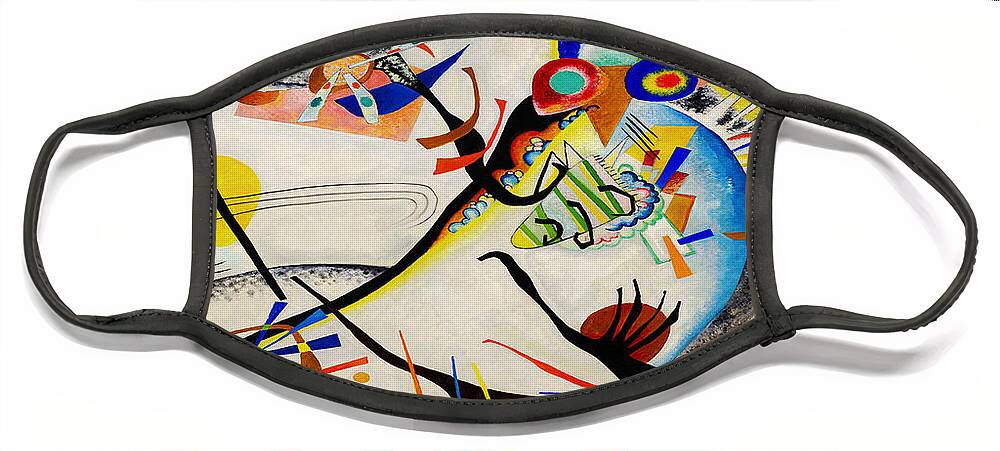 Wassily Kandinsky Face Mask featuring the painting The Bird by Celestial Images