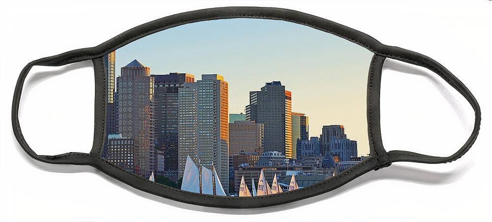 Boston Face Mask featuring the photograph The Boston Skyline from East Boston by Toby McGuire