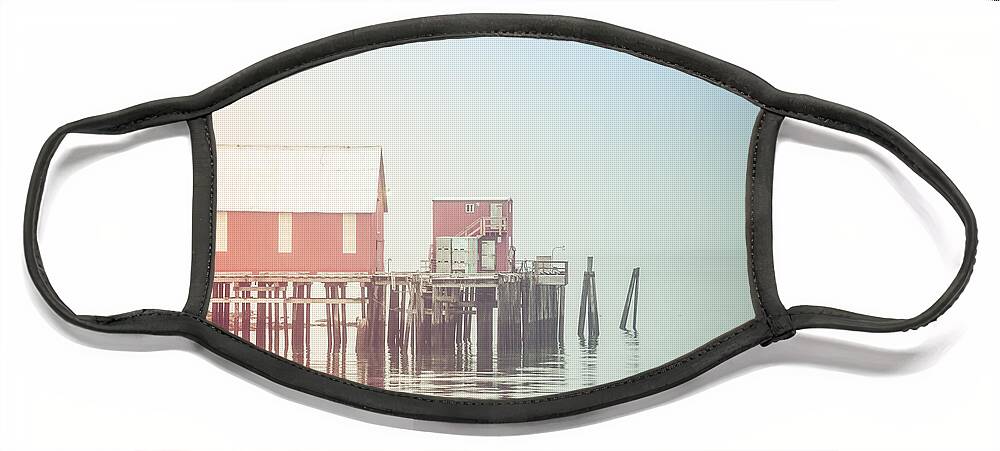 Alaska Face Mask featuring the photograph The Cannery in Fog by Michele Cornelius