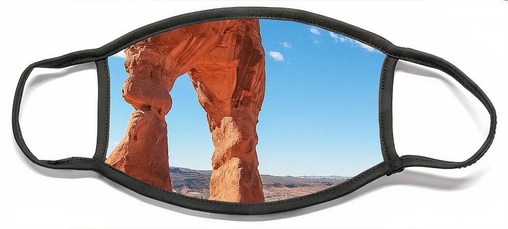 Adult Face Mask featuring the photograph The Delicate Arch by Sue Leonard
