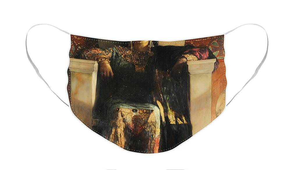Jean-joseph Benjamin-constant Face Mask featuring the painting The Empress Theodora by Jean-Joseph Benjamin-Constant