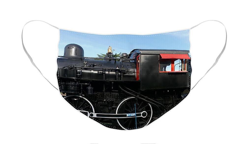 Locomotive Face Mask featuring the photograph The Engine by Richard J Cassato