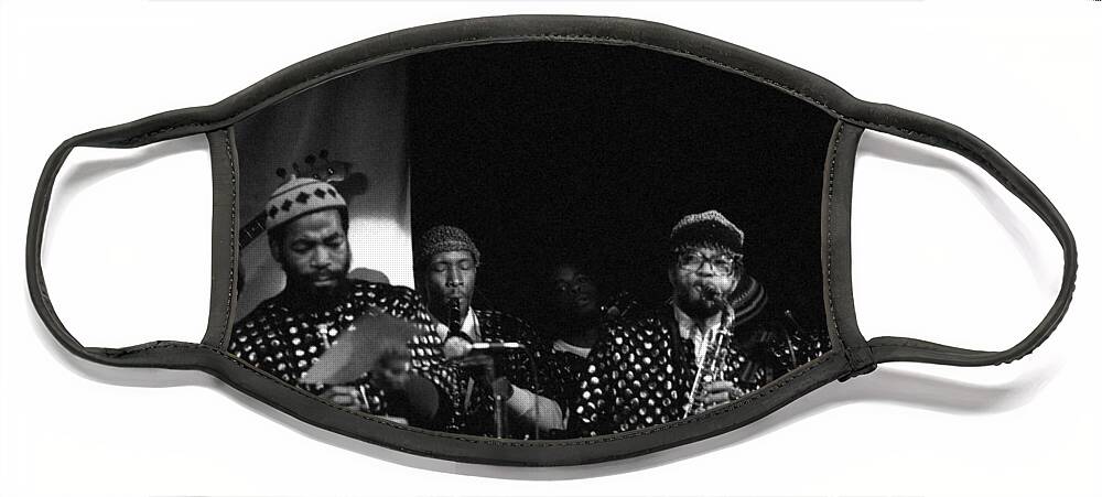 Sun Ra Arkestra Face Mask featuring the photograph The Front Line by Lee Santa