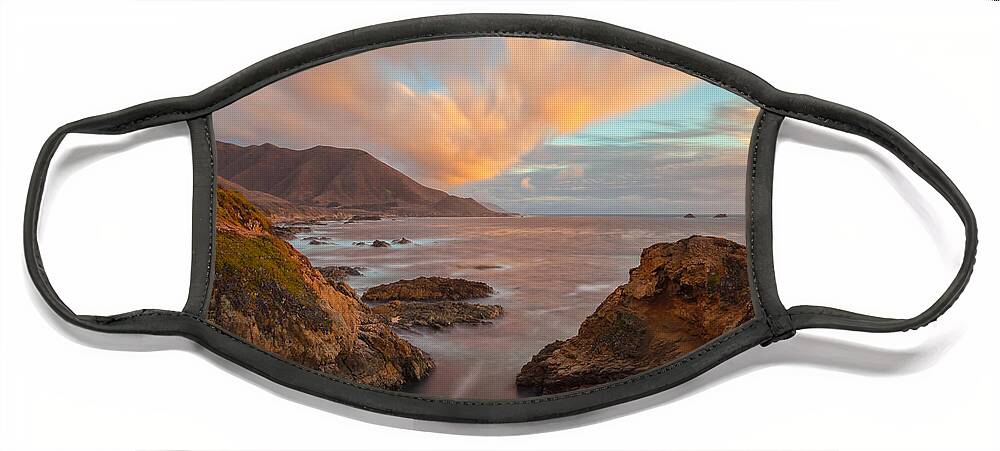 Landscape Face Mask featuring the photograph The Golden Hour 2 by Jonathan Nguyen