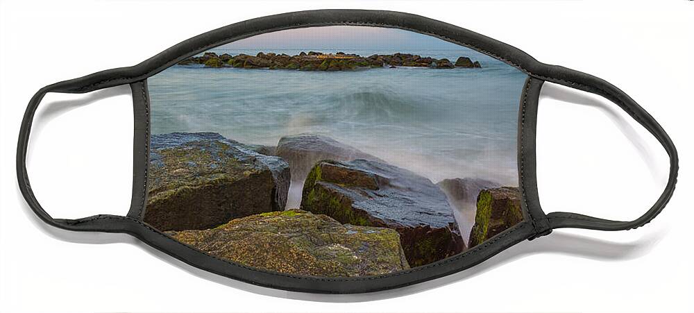 New Jersey Face Mask featuring the photograph The Island by Kristopher Schoenleber