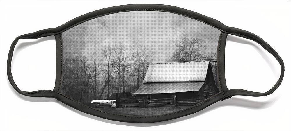 Vintage Face Mask featuring the photograph The Old Barn by Theresa Tahara