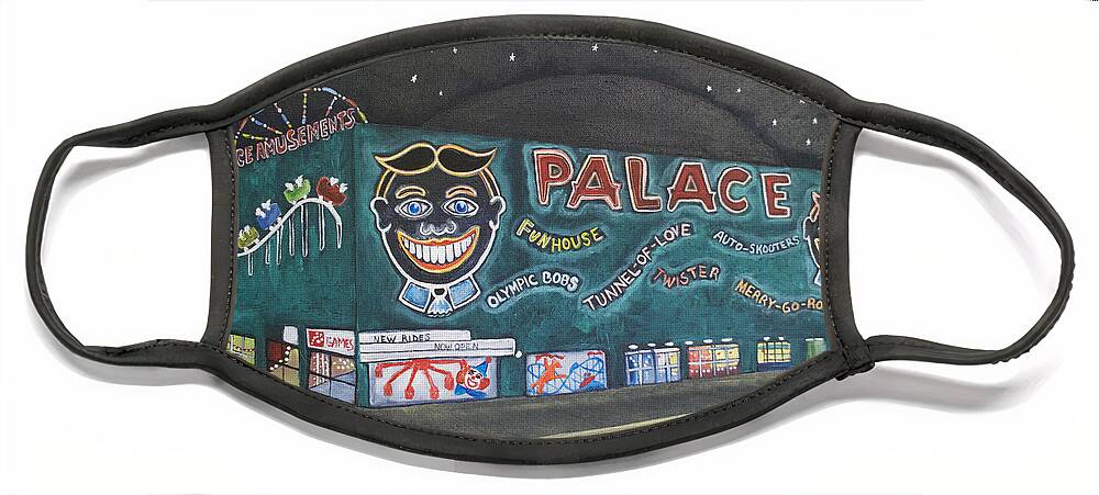 Tillie Face Mask featuring the painting The Palace at Night by Patricia Arroyo