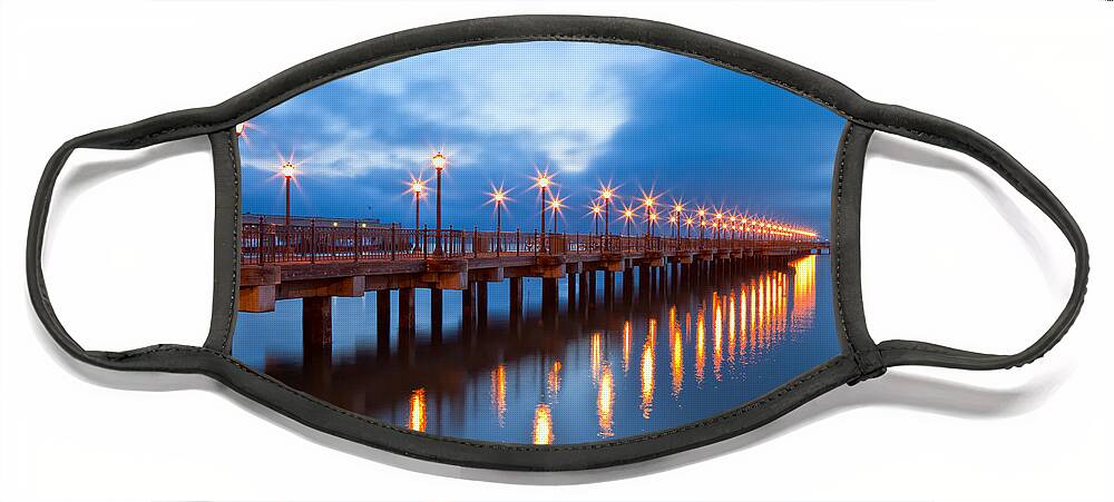 San Francisco Face Mask featuring the photograph The Pier by Jonathan Nguyen
