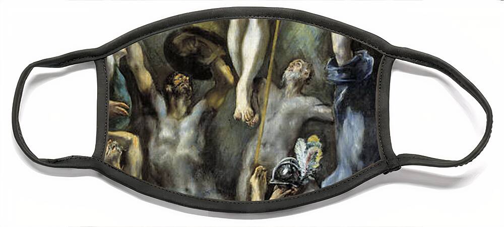 El Greco Face Mask featuring the painting The Resurrection by El Greco