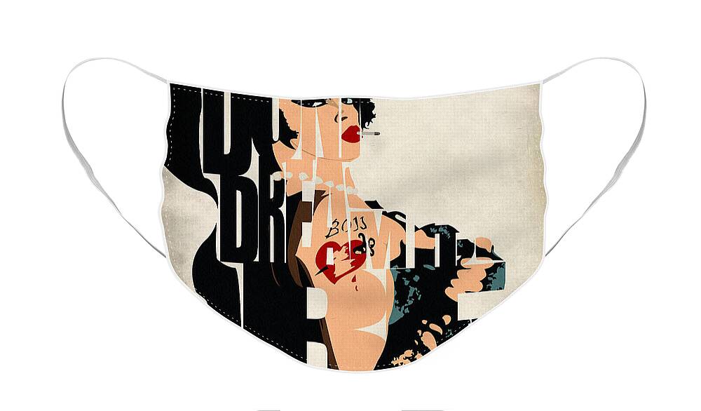Dr. Frank-n-furter Face Mask featuring the painting The Rocky Horror Picture Show - Dr. Frank-N-Furter by Inspirowl Design