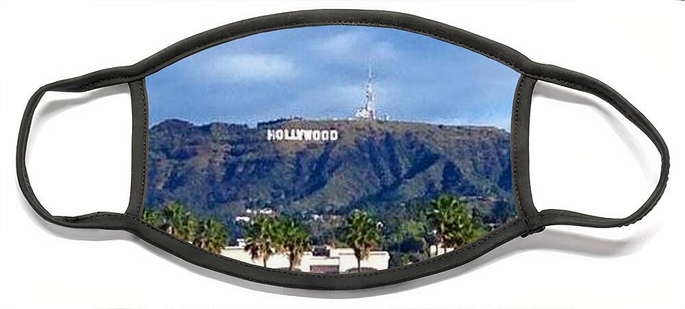 Hollywood Face Mask featuring the photograph The Sign by Denise Railey