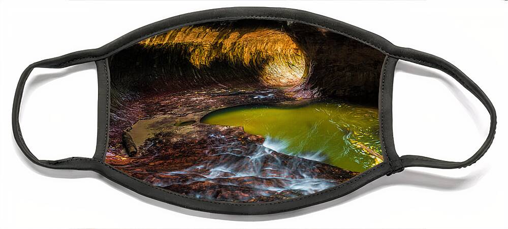 Zion Face Mask featuring the photograph The Subway at Zion National Park - Pano Version by Larry Marshall