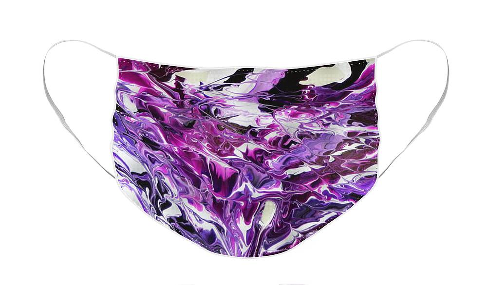 Abstract Face Mask featuring the painting The Violet Hour by Madeleine Arnett